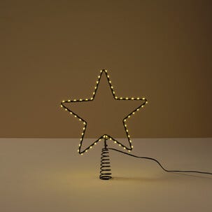 Julgransstjärna med belysning metall svart 20 cm Northlight