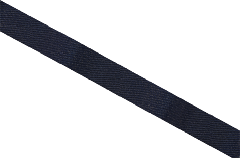 Presentband i ribbat tyg, blå, återanvändbara