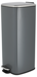 Pedalbøtte i metall med soft close, 30 liter
