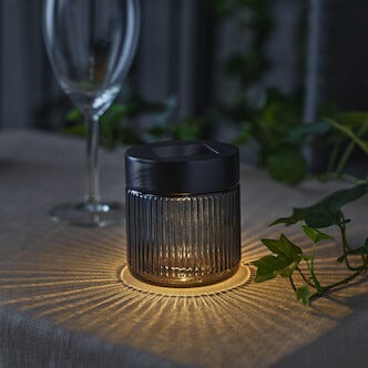 Solcellslykta glas Northlight, 8 cm