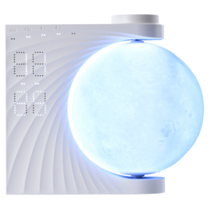 Digitaalinen Moon-herätyskello herätysvalolla
