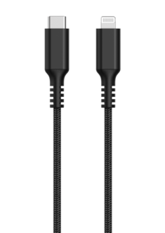 Tygklädd USB-C till Lightning laddkabel för iPhone 1,5m Clas Ohlson