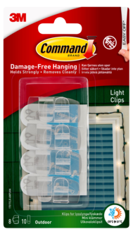 Command kabelhållare utomhus, 8-pack