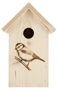 Fågelholk för talgoxe, blåmes etc., trä