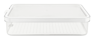 Stapelbar matförvaring i plast med lock