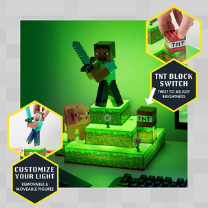 Paladone Minecraft bordslampa, Steve Diorama