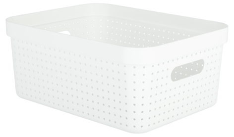 Förvaringskorg Neat vit, återvunnen plast