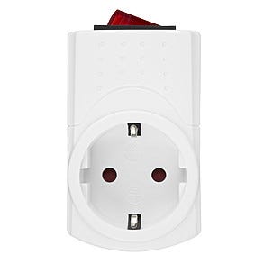 Pistorasia, jossa 2-napainen virtakytkin