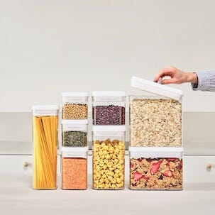 Airtight förvaringsburk plast, stapelbar