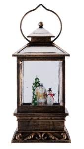 Lykta med vinterlandskap LED