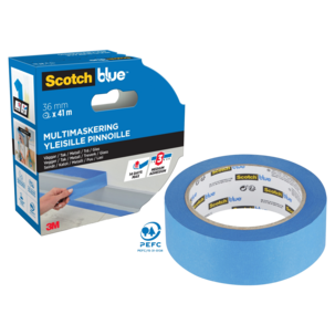 ScotchBlue blå maskeringsteip utendørs, bred, 36 mm × 41 m