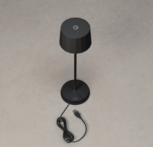Oppladbar bordlampe Positano USB Konstsmide, utendørs