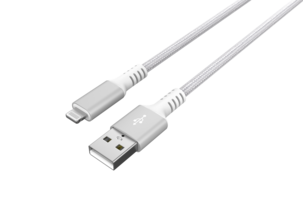 Tygklädd USB-A till Lightning laddkabel för iPhone 3m Clas Ohlson