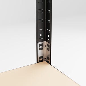 Smal oppbevaringshylle metall, svart, 40 x 40 x 180 cm