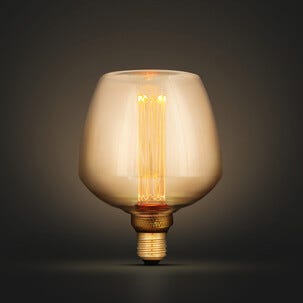 Dekorativ globlampa LED E27 filament Amber, 123 mm