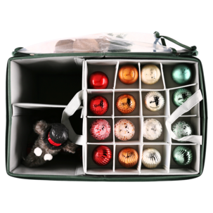 Förvaring julkulor, lock med dragkedja, 51x31x45 cm