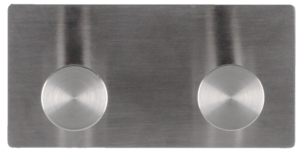 Självhäftande badrumskrok dubbel, krom