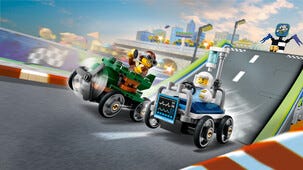 LEGO City Lentokone vastaan sairaalasänky -kilpa-autopakkaus 60459, yli 5-vuotiaille