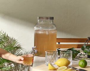 Glasburk med kran, 6 liter