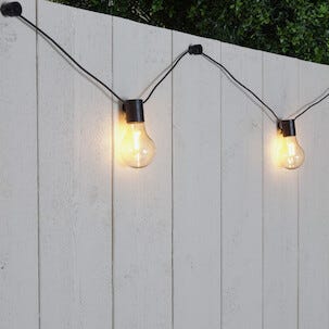 Kabelhållare utomhus svart, 10-pack