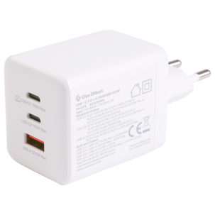 Lader 2 x USB-C og 1 x USB-A GaN, 100 W