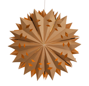 Julstjärna papper brun 52 cm, Northlight