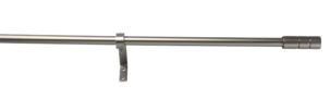 Gardinstang med endeknotter og veggfester, 120–210 cm