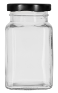 Liten glasskrukke med skrulokk 290 ml, 4-pakning