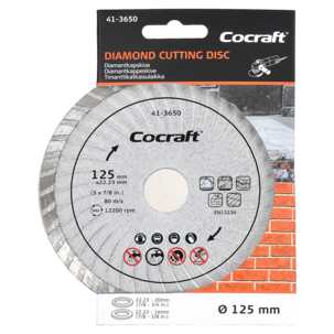 Cocraft diamantkapskiva universal, 125 x 22,23 mm