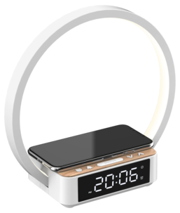 Vekkerklokke digital med Wake-up Light og Qi