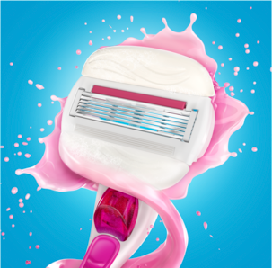 Gillette Venus & Olay Sugarberry barberblader, 3-pack 