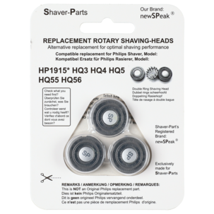 Skjærehode HQ3/4/5/55/56 til barbermaskiner fra Philips, 3-pakning
