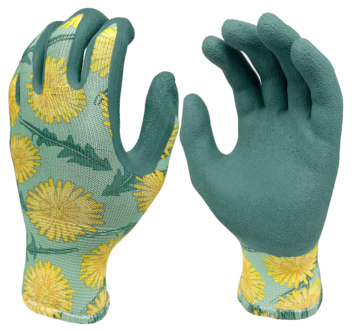 Trädgårdshandskar, maskros