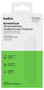 Belkin TemperedGlass för iPhone 15 Pro, skärmskydd