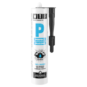 WTF P Perfect Silicone silikon badrum utomhus svart 310 ml