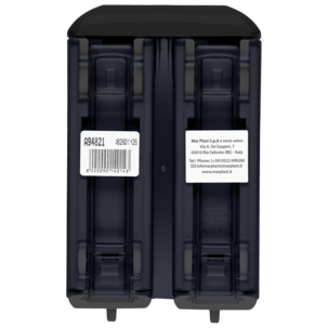 Dobbel shampo- og såpepumpe for vegg, svart, 2 x 250 ml