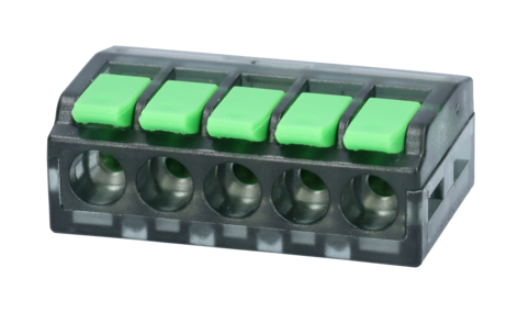 Necore toppklemme for 5 ledere, 0,2–2,5 mm2, 8-pakning