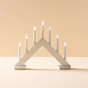 Karl trådløs adventsstake USB-oppladbar, hvit