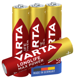 Varta Longlife Max Power AAA/LR03-batterier, 4-pakning