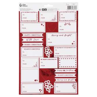 Julklappsetiketter klistermärken 48-pack