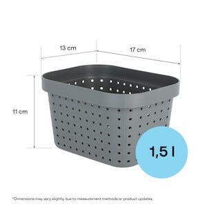 Oppbevaringskurv Neat, grå, resirkulert plast