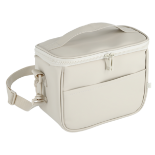 Pieni kylmälaukku 4 litraa beige, olkahihna