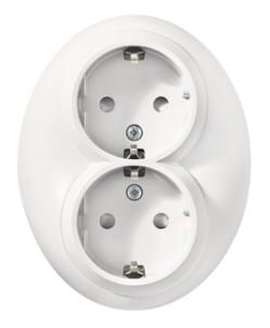 Schneider Renova2-vägs infällt vägguttag 