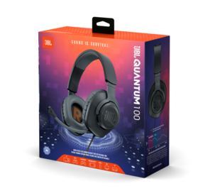 JBL Quantum 100 gaming headset med löstagbar mikrofon