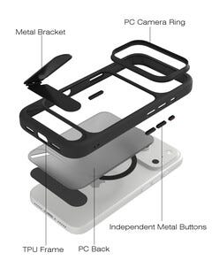 Exibel Kickstand iPhone 18 Pro / iPhone 17 Pro mobilskal med stativ