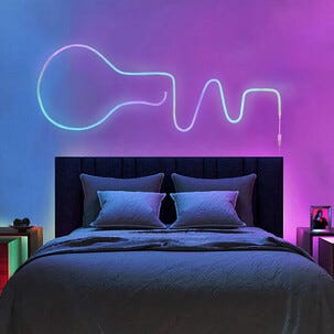 Fleksibel LED-list RGBIC USB med fjernkontroll, 2 m