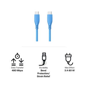 Laddkabel USB-C till USB-C, 1 m