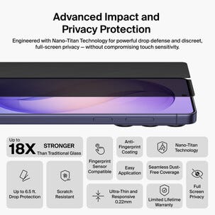 Belkin ScreenForce Titan Privacy Filter skärmskydd för Galaxy S26 Ultra
