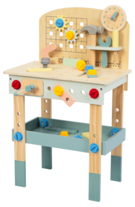 Arbetsbänk barn i trä, 46 delar, från 3 år