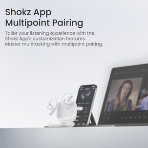 Shokz OpenFit Air open-ear-ørepropper med KI-styrt støydemping